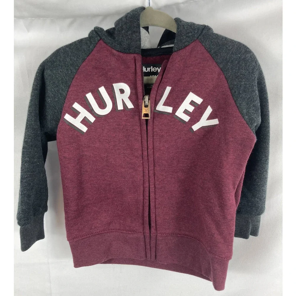 NWOT Hurley Baby Zip Up Hoodie / Sweatshirt 12M